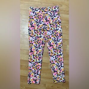 Crown & Ivy cheetah print orange pink pull on pants stretchy colorful ladies 8